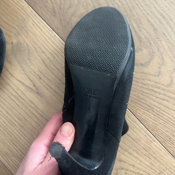 J Crew Suede Booties with Bow sz7 - Picture 4 of 4